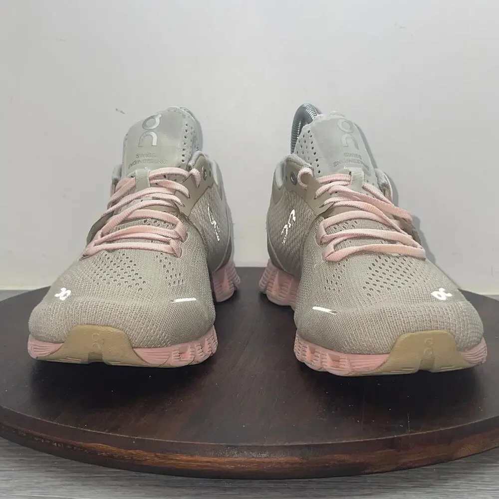On Cloud X Shoes Women's Size 7.5 US Sand/Rose Pink Athletic Running Sneakers